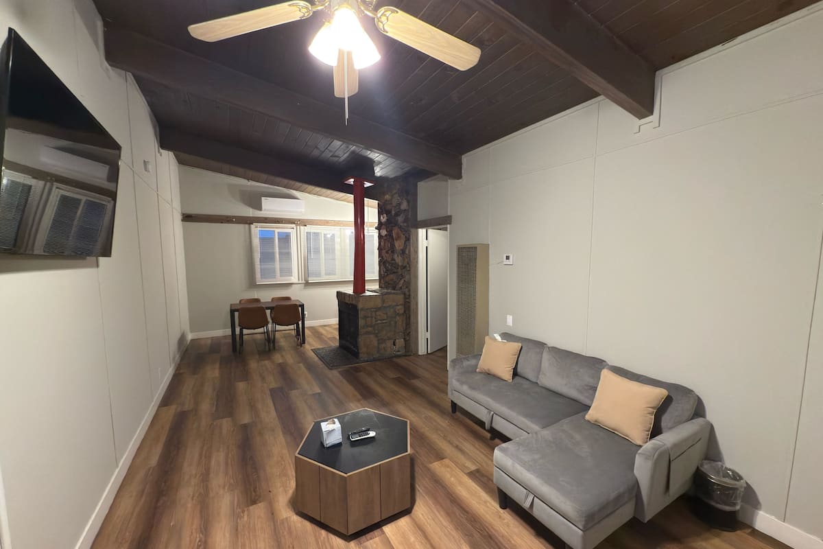 Family Cabin | Living area | 48-inch TV with digital channels, streaming services