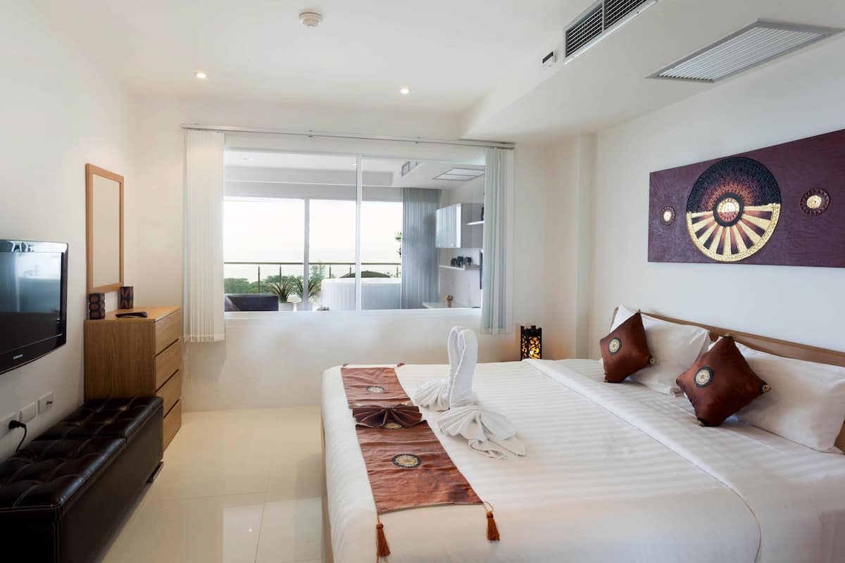 Appartamento Standard, 2 camere da letto, vista mare | 4 camere, una cassaforte in camera, con stile personalizzato