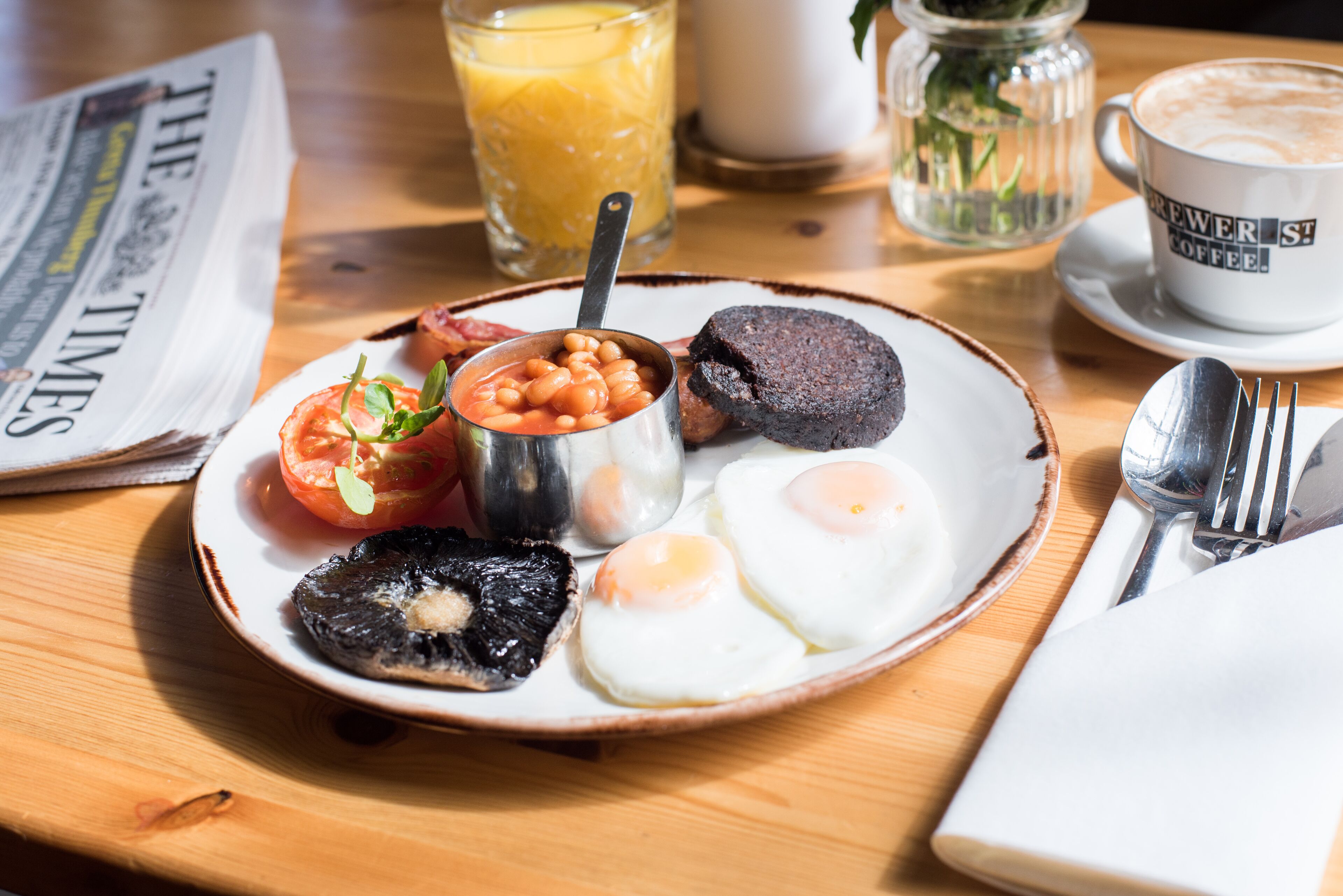 free daily cooked-to-order breakfast