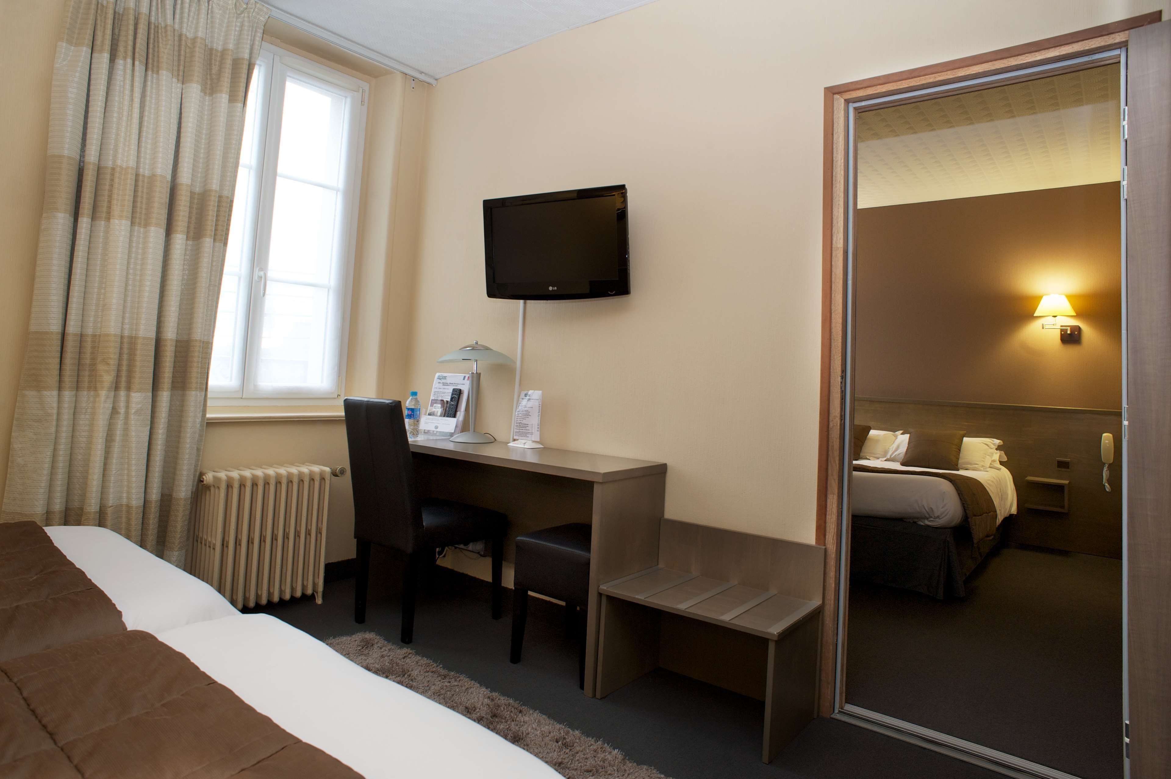 individually decorated, individually furnished, desk, blackout curtains