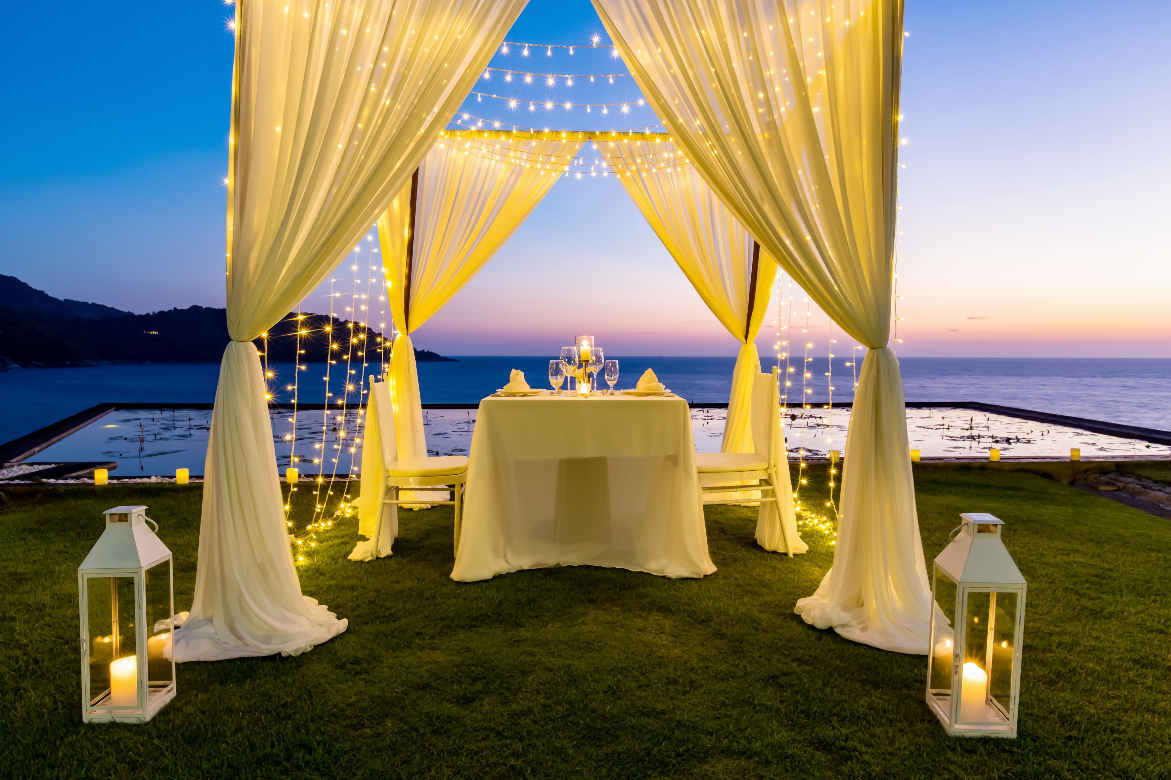 outdoor wedding area