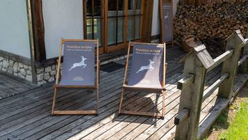 Chalet ZLATOROG with Mountain - River view, Fireplace and Sauna | Terrace/patio