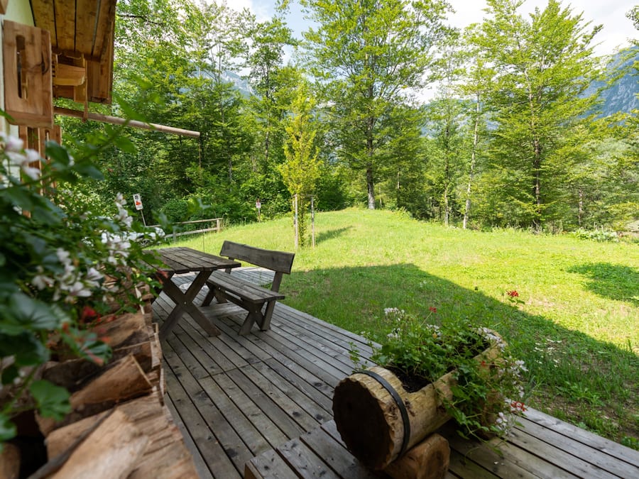 Chalet Studio GOVIC with Mountain - River view and Fireplace | Terraço/pátio