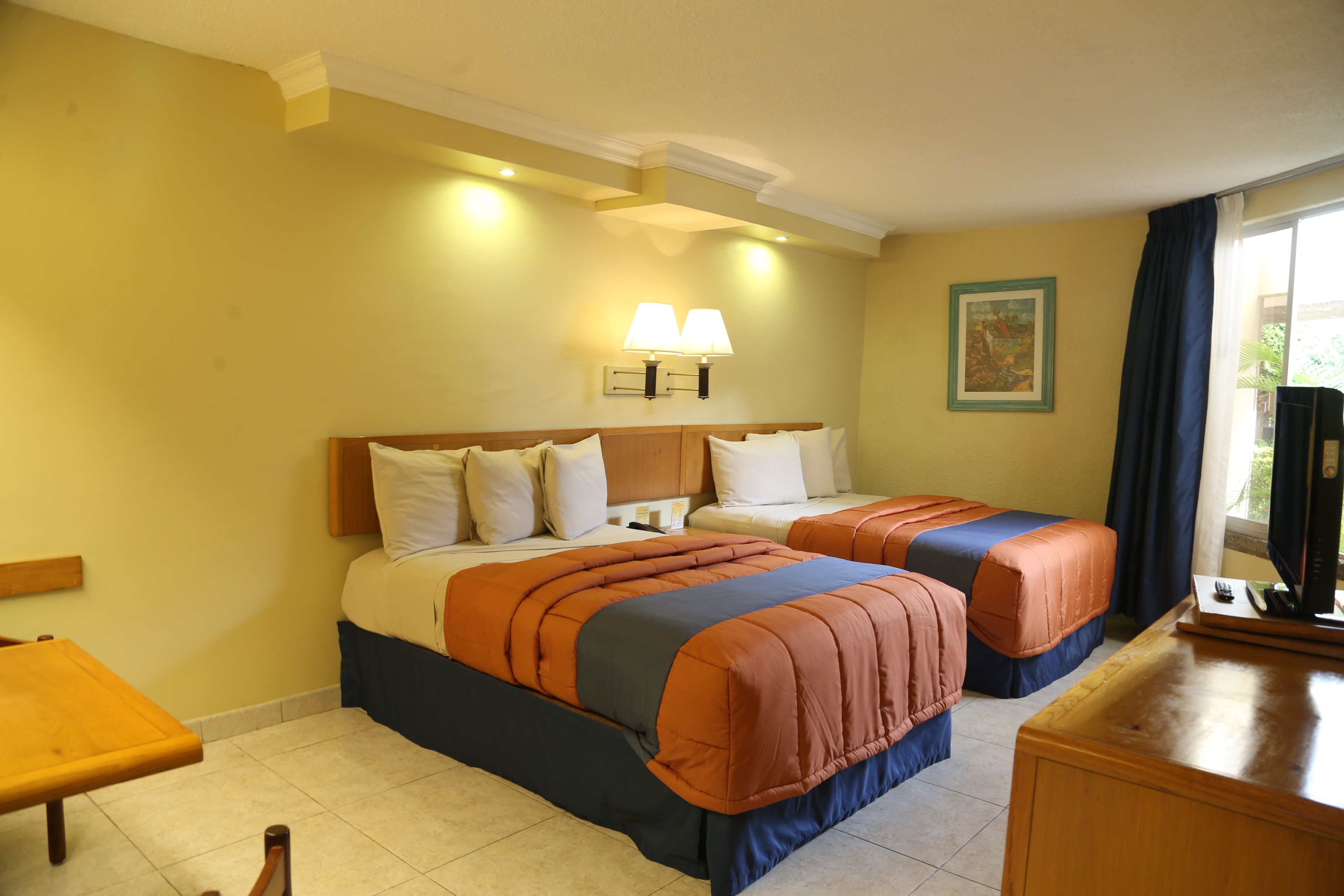 junior suite, 2 double beds | premium bedding, pillow-top beds, in-room safe, individually furnished