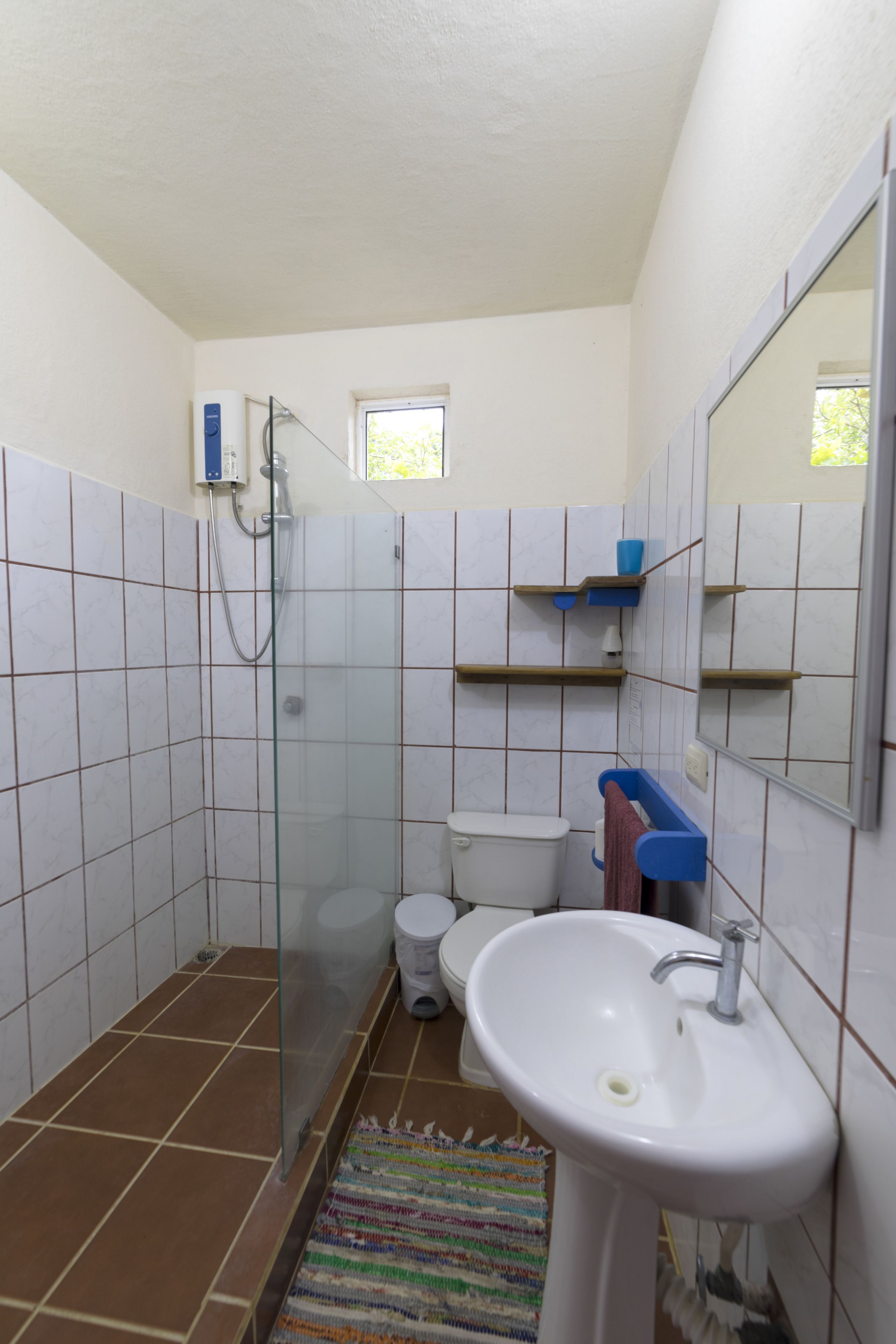 villa, 2 double beds | bathroom | shower, rainfall showerhead, free toiletries, towels