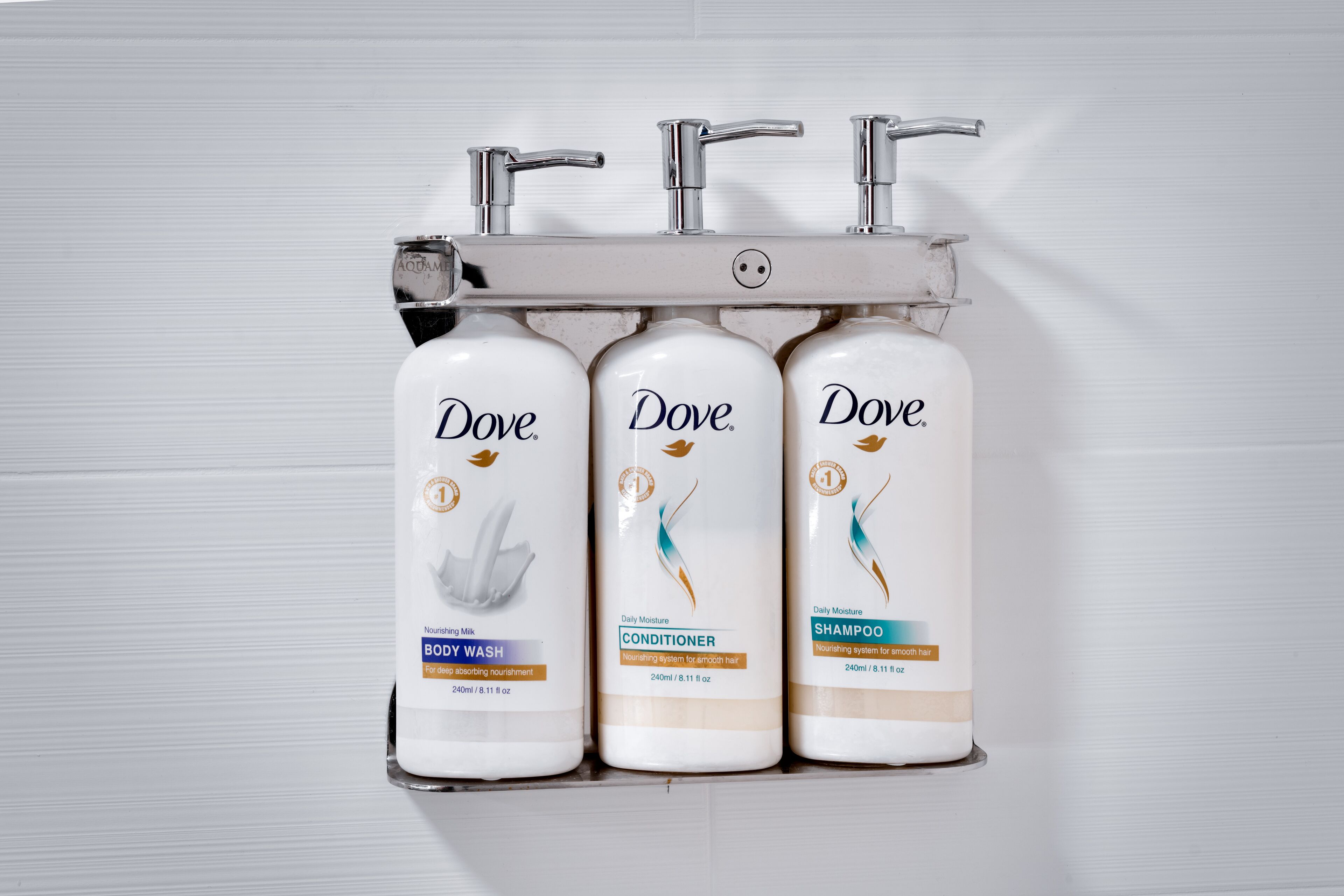 free toiletries, hair dryer, towels