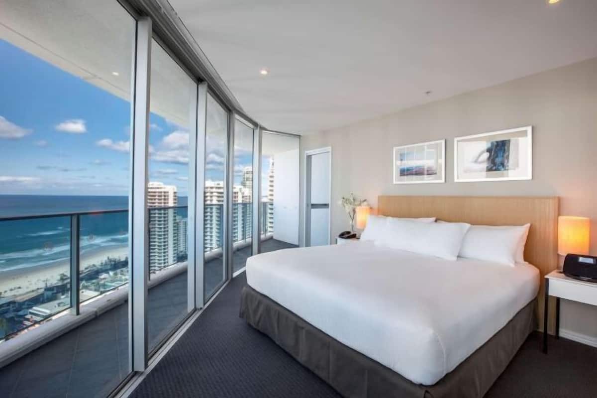 Premium bedding, down comforters, pillowtop beds, in-room safe