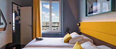 Chambre Confort, 2 lits une place, vue mer | Bureau, chambres insonorisées, Wi-Fi gratuit, draps fournis