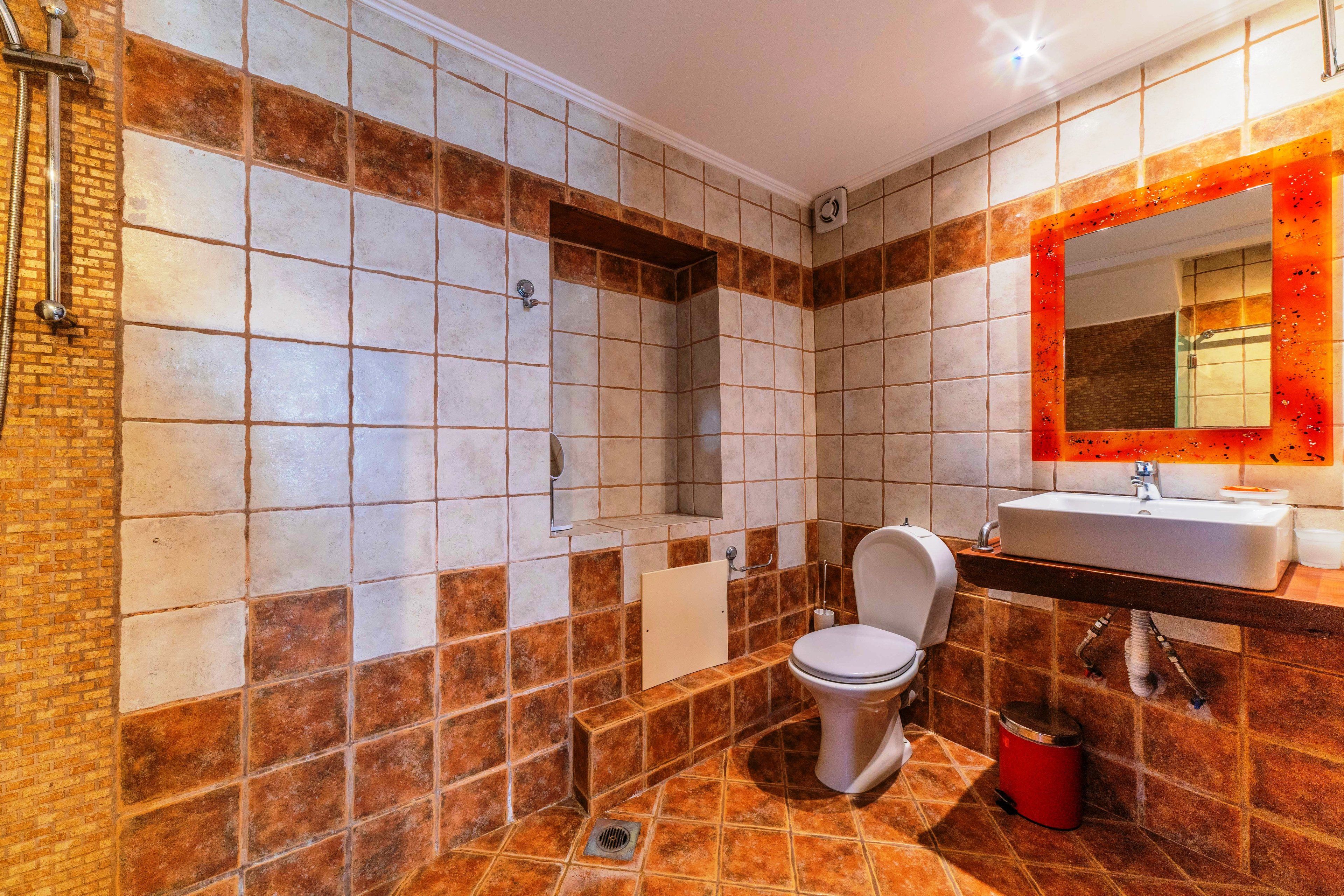 duplex, 1 bedroom, sea view (split level) | bathroom | shower, hair dryer, bathrobes, slippers