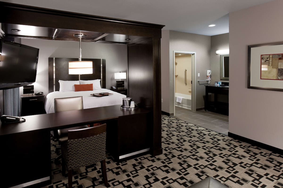 Studio, One King and One Sofa Bed, Non-Smoking | Premium bedding, in-room safe, individually furnished, blackout drapes