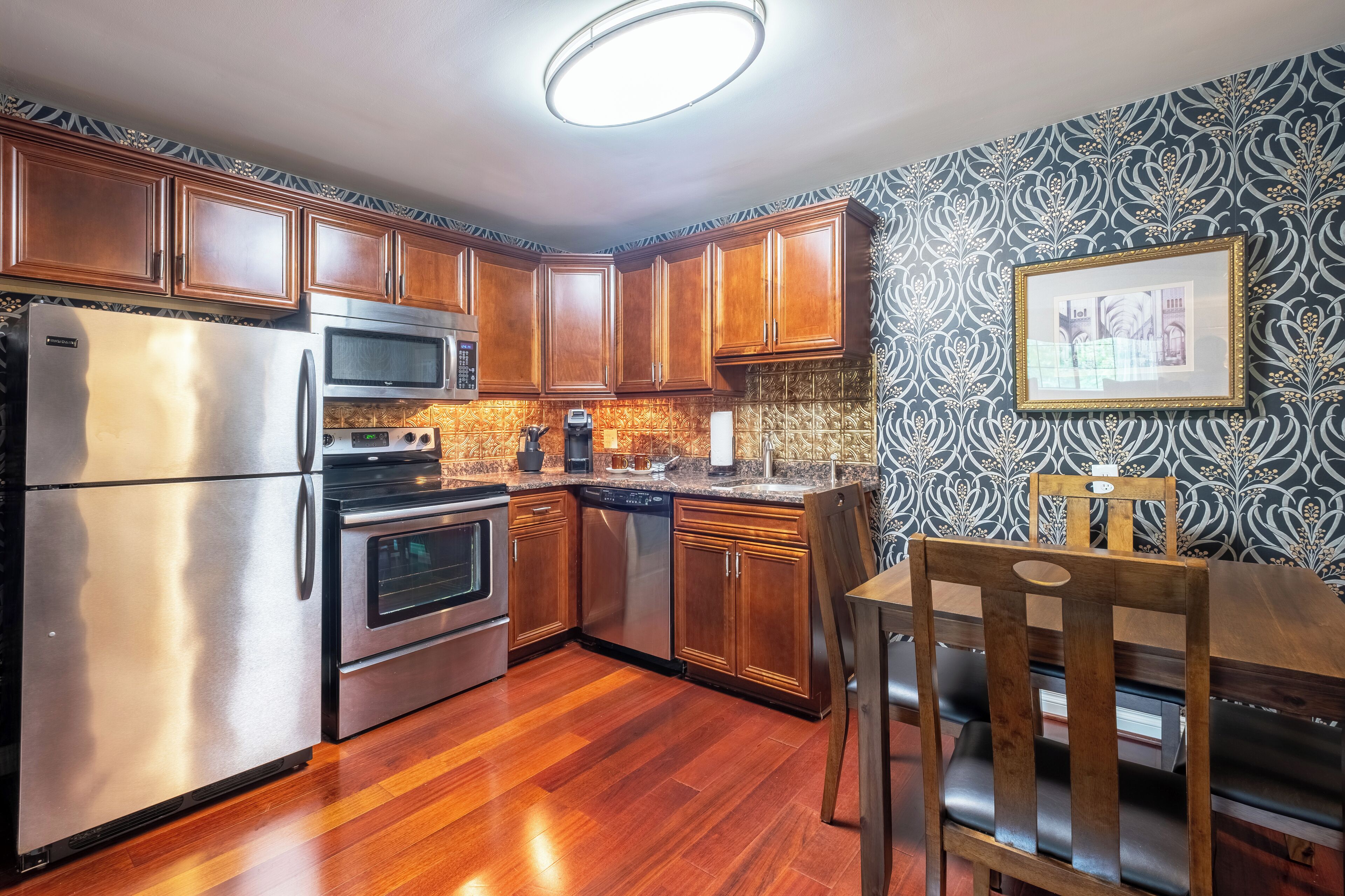 the adeline one bedroom suite | private kitchen | coffee/tea maker