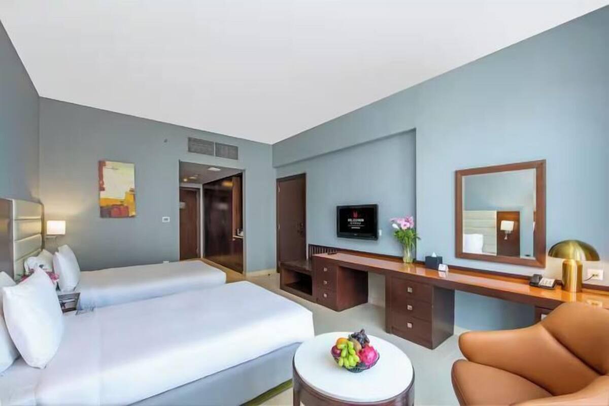 Minibar, in-room safe, desk, laptop workspace