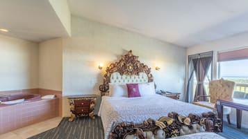 Premier Room, 1 King Bed, Jetted Tub, Ocean View | Premium bedding, in-room safe, desk, free WiFi