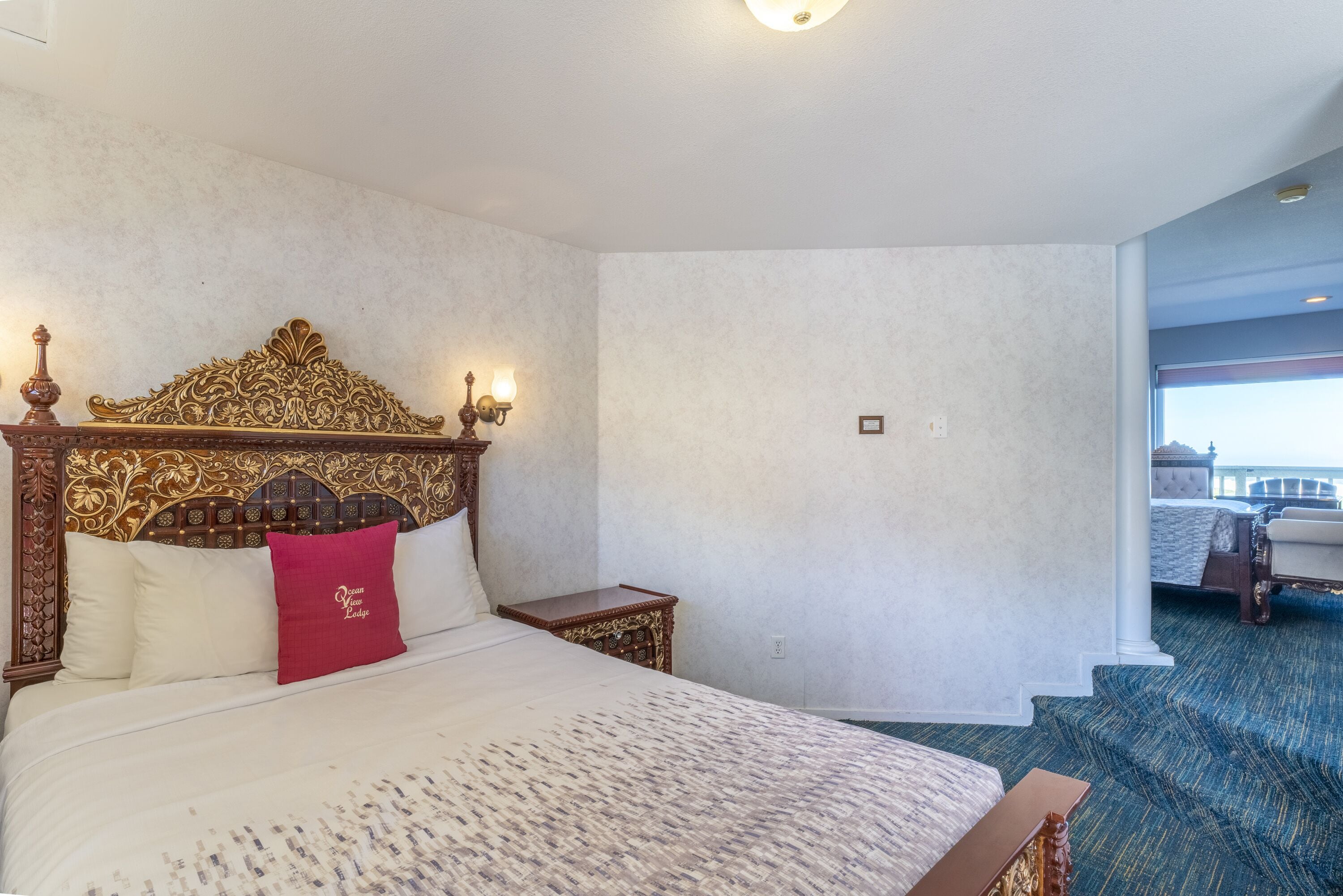 premier suite, 2 queen beds, patio, ocean view | premium bedding, in-room safe, desk, free wifi