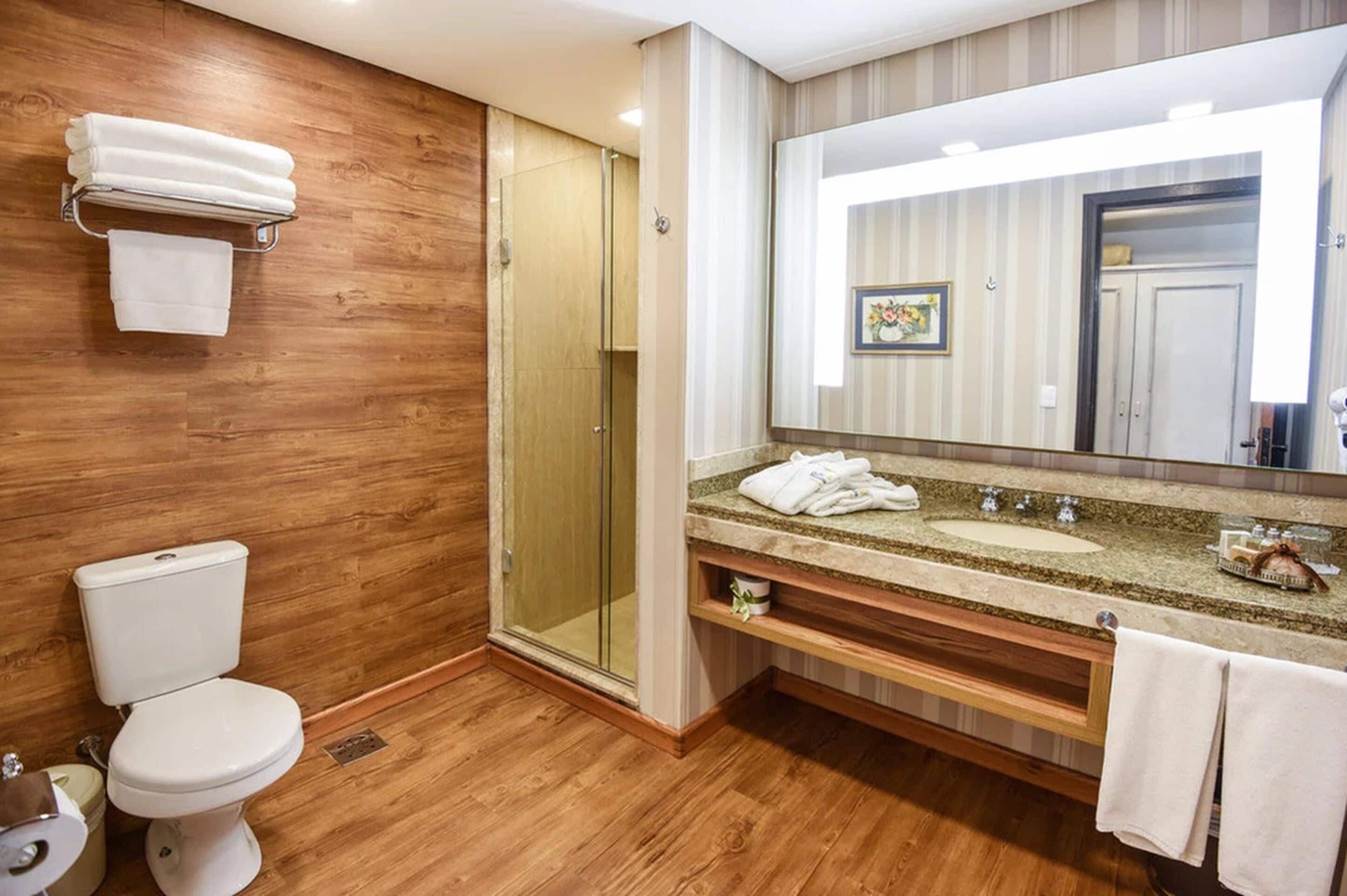 shower, free toiletries, hair dryer, bathrobes