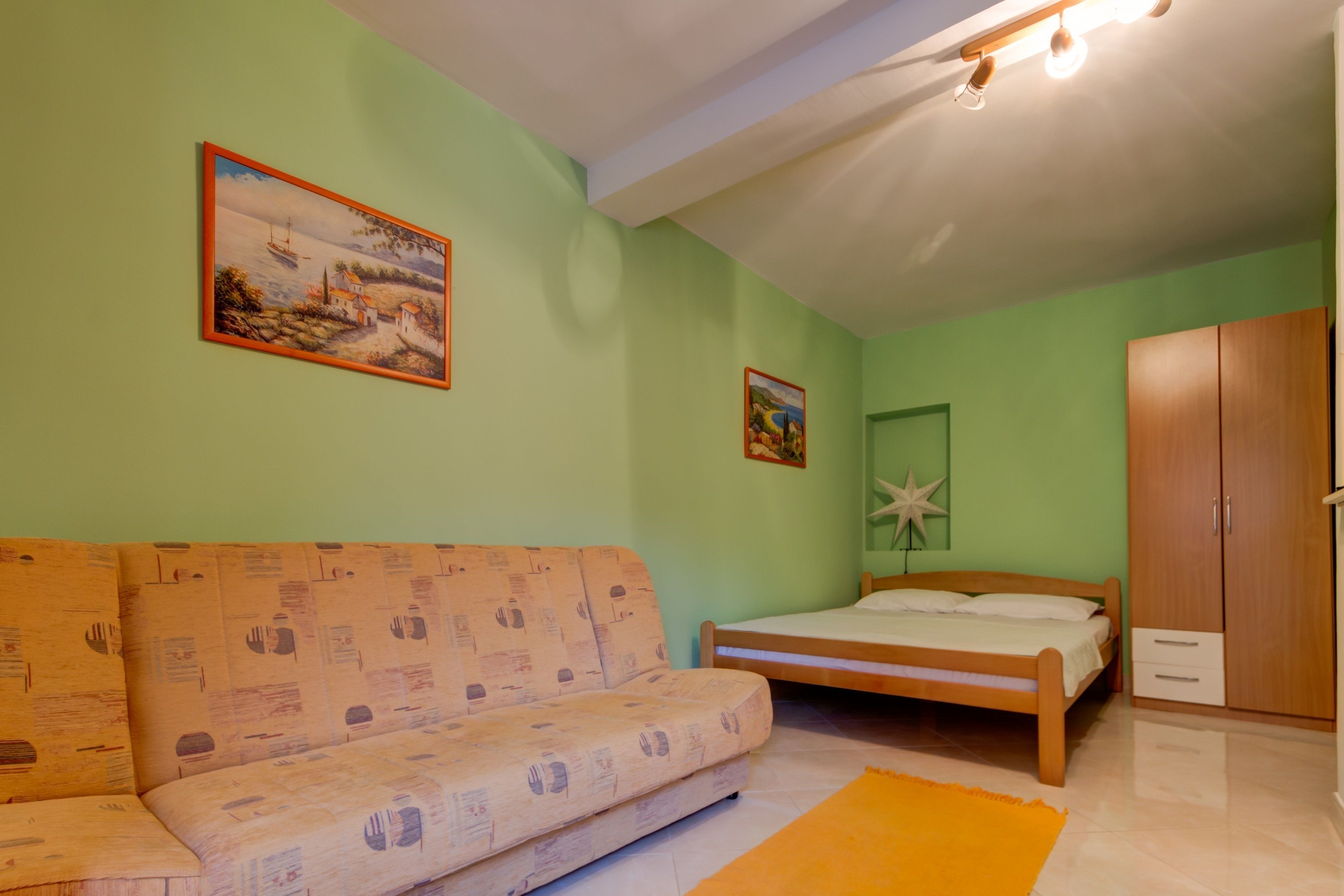 economy studio, garden view, ground floor | individually decorated, individually furnished, desk, iron/ironing board