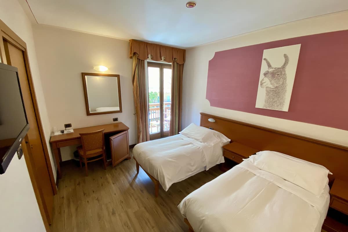 Camera Standard con 2 letti singoli, 2 letti singoli, vista montagna | Biancheria in cotone egiziano, biancheria da letto di alta qualità