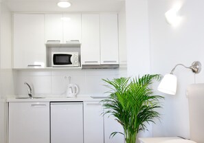 Apartamento (3 Adults & 1 Child) | Cocina básica privada | Frigorífico y hervidor eléctrico