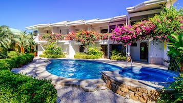 2 outdoor pools, open 9:00 AM to 8:00 PM, sun loungers