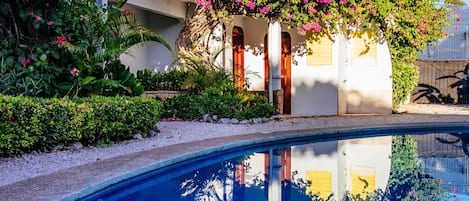 2 outdoor pools, open 9:00 AM to 8:00 PM, sun loungers