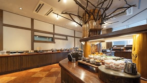A buffet area with a variety of food items and a coffee station. - Hotel Vista Premio Kyoto Kawaramachi St. (Kyoto)