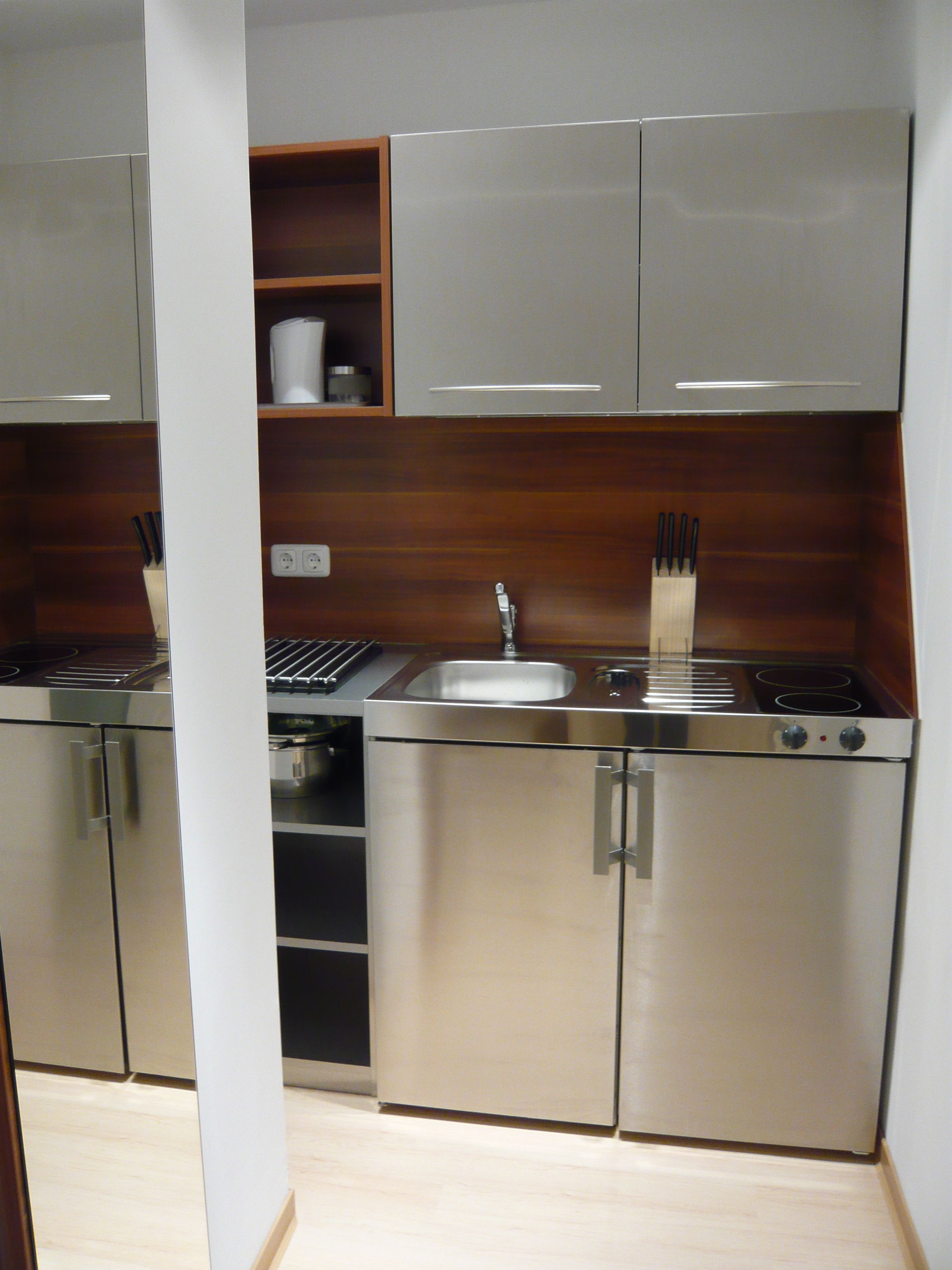 fridge, electric kettle, eco-friendly cleaning products