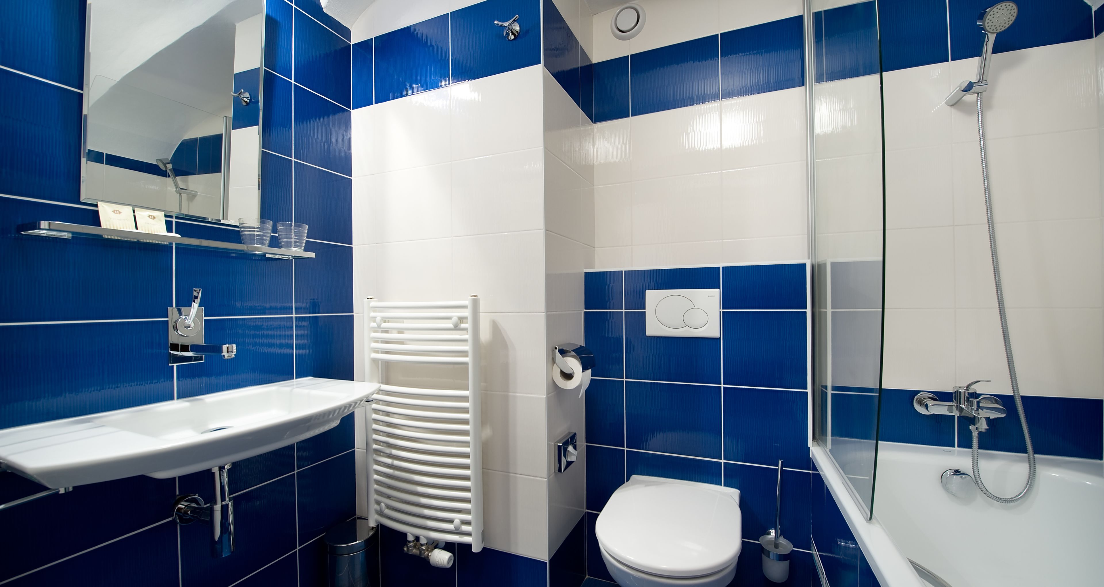 free toiletries, hair dryer, towels