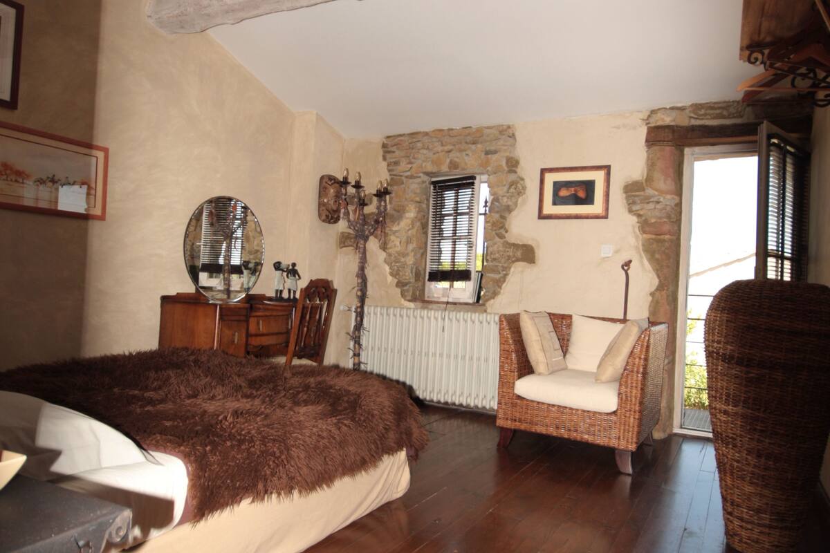 Romantic Double Room, 1 Double Bed, Terrace, Garden View | 4 bedrooms, premium bedding, Select Comfort beds, minibar