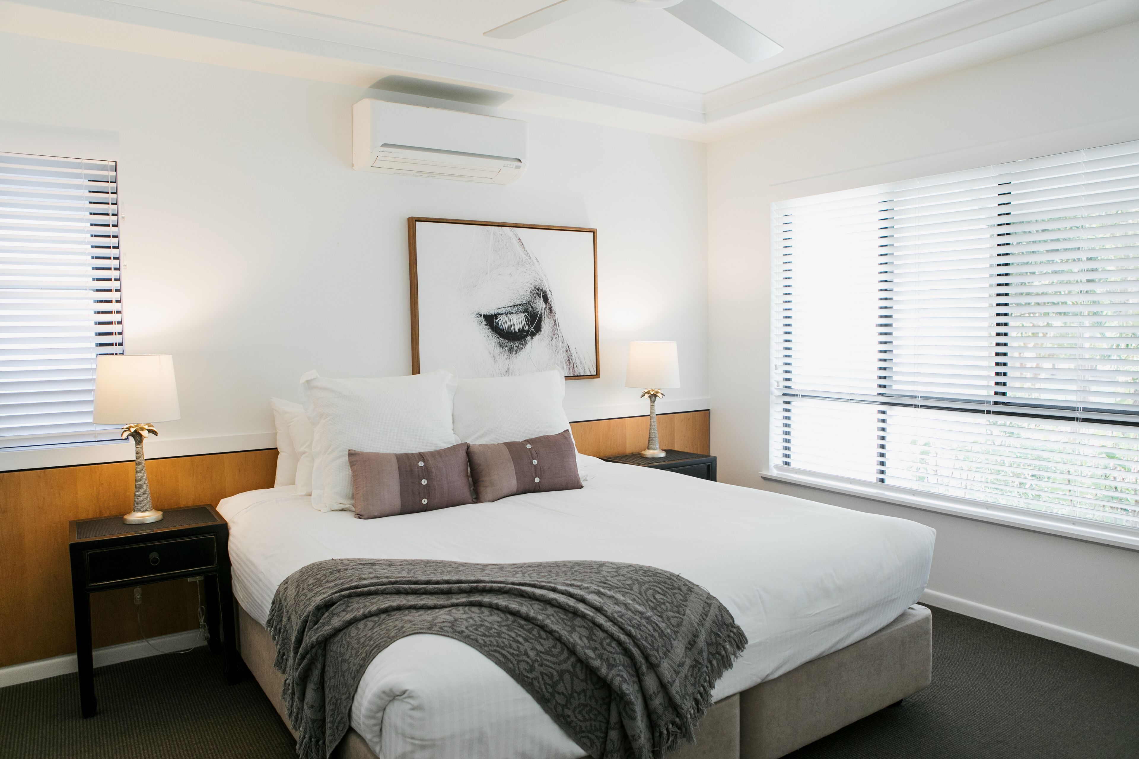 Individually decorated, individually furnished, iron/ironing board