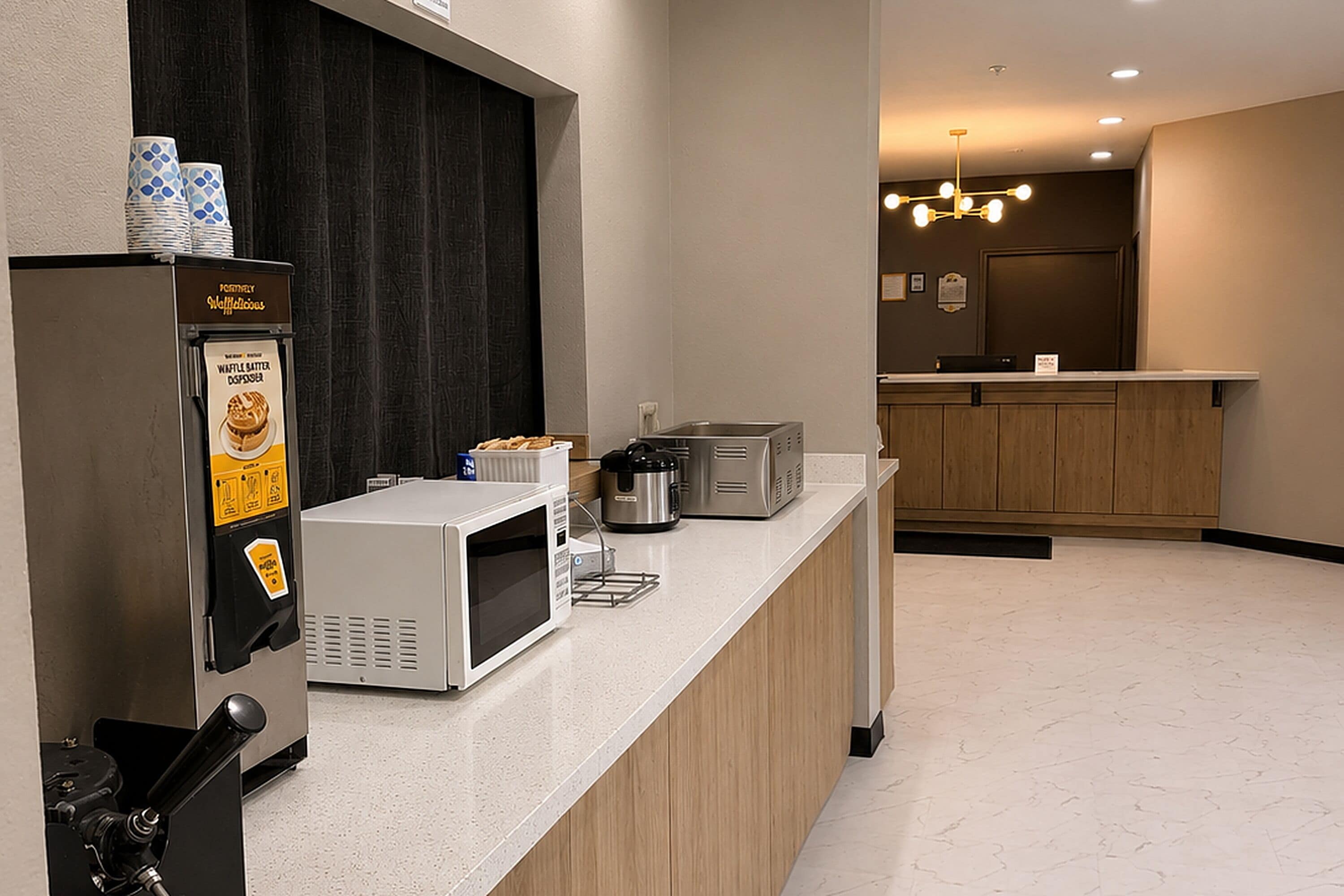 Café da manhã para viagem grátis todos os dias