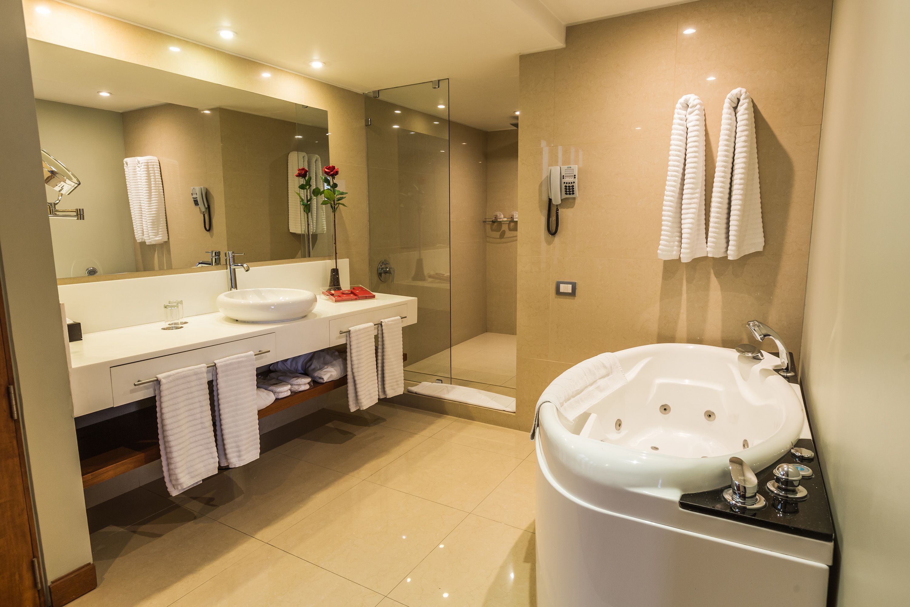 terrace suite king room | bathroom | separate bathtub and shower, deep-soaking bathtub, rainfall showerhead