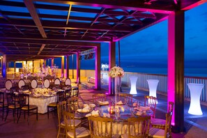 Outdoor wedding area
