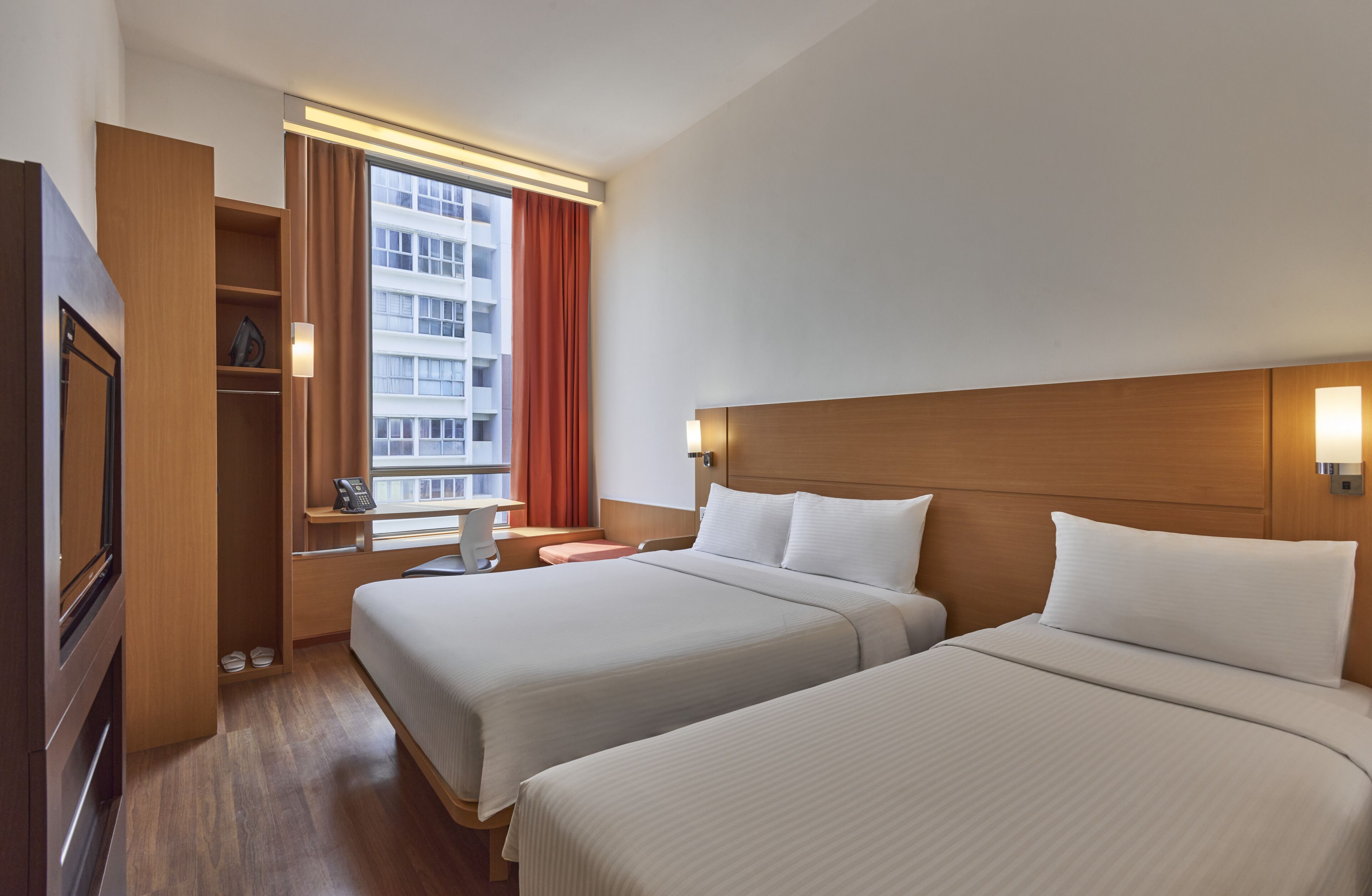 Family Triple Room, Multiple Beds | In-room safe, desk, laptop workspace, blackout drapes