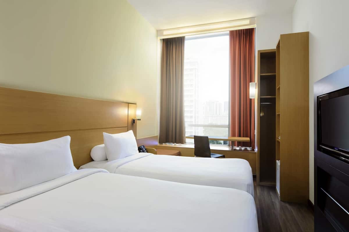 In-room safe, desk, laptop workspace, blackout curtains