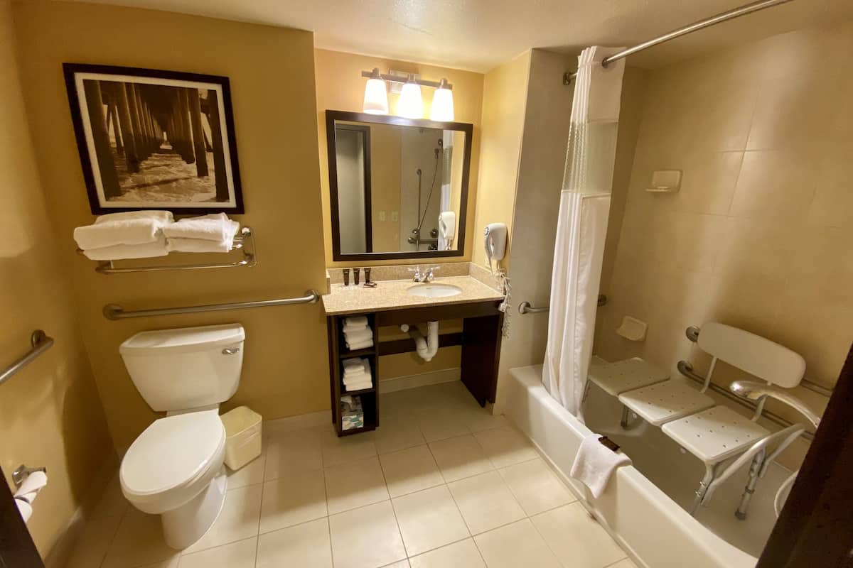 free toiletries, hair dryer, towels, soap