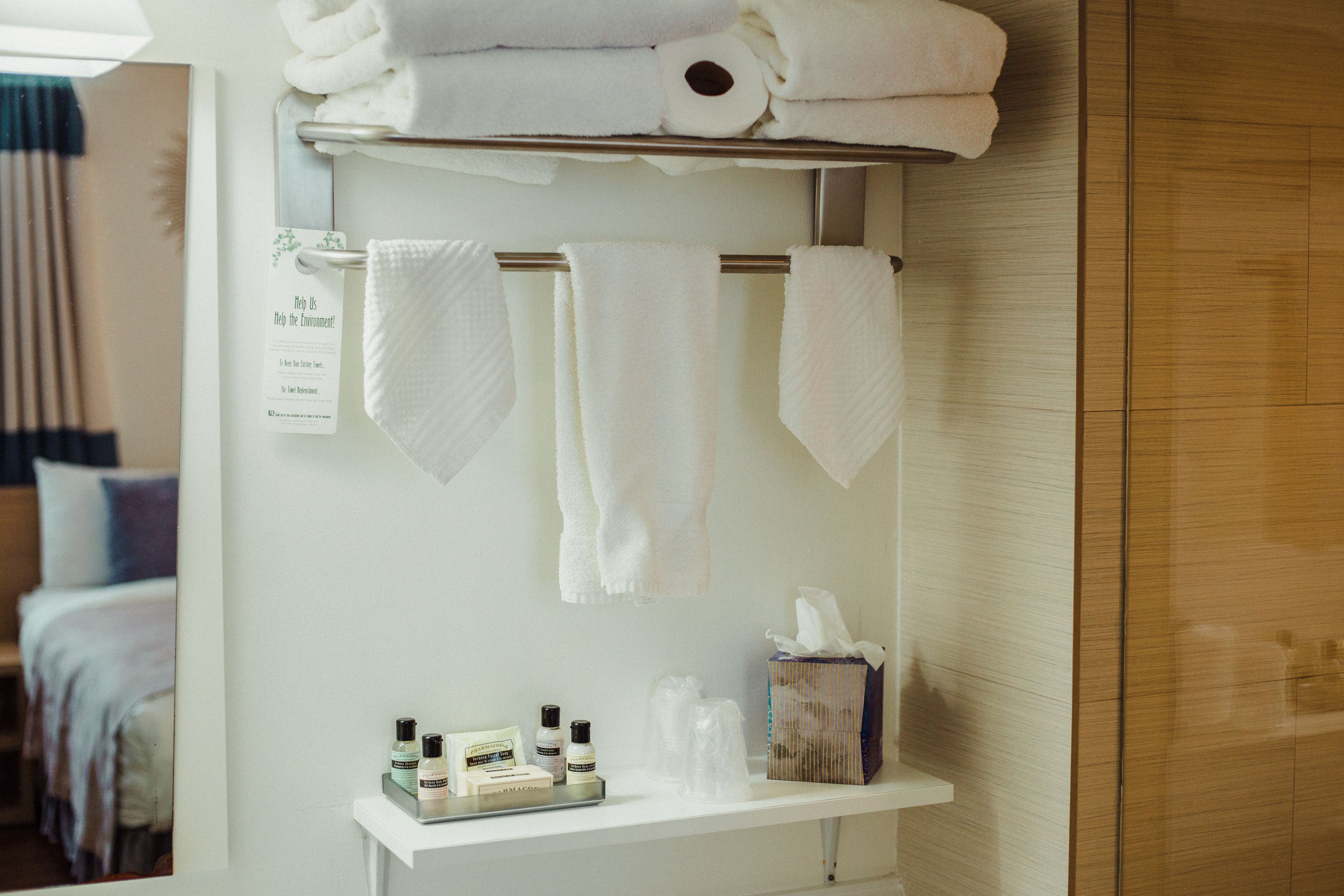 Standard Room, 2 Double Beds | Bathroom | Shower, designer toiletries, hair dryer, bathrobes