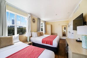Deluxe Room, Multiple Beds, Private Bathroom | Desk, laptop workspace, blackout drapes, iron/ironing board - Villa Italia by At Mine Hospitality (Miami Beach)