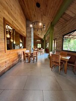 Breakfast, lunch and dinner served