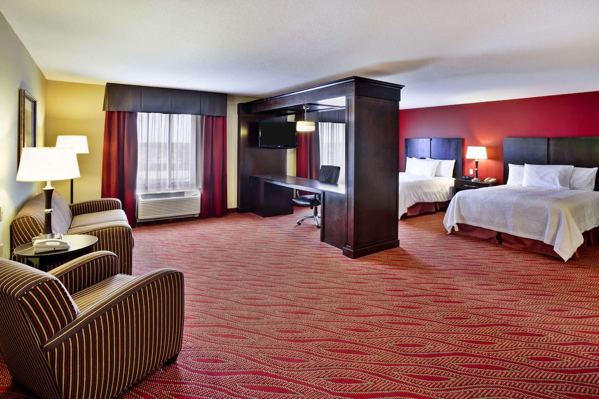 Studio Suite, 2 Queen Beds, Non Smoking | Desk, blackout drapes, iron/ironing board, free WiFi