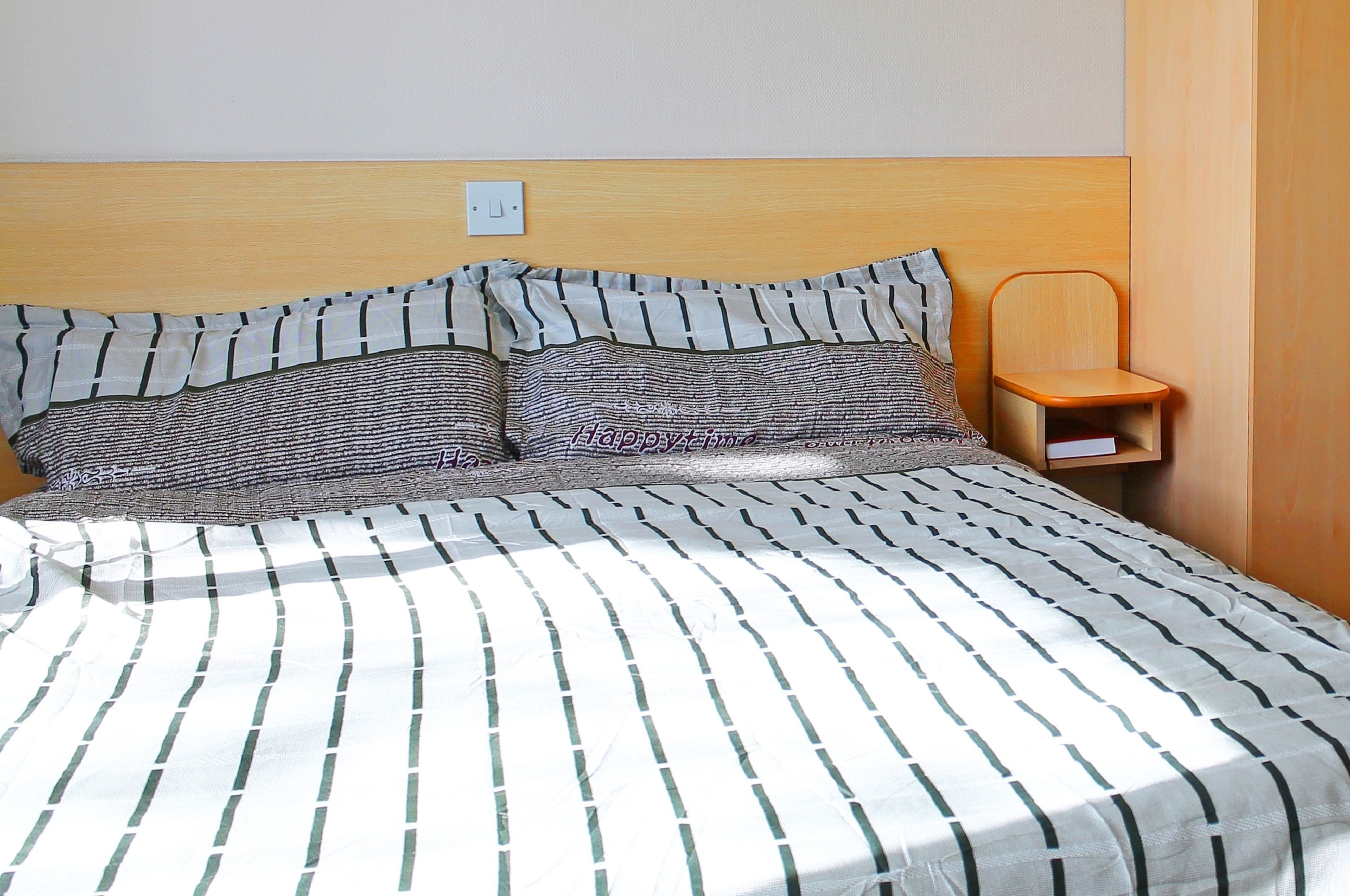 Blackout curtains, iron/ironing board