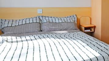 Blackout curtains, iron/ironing board