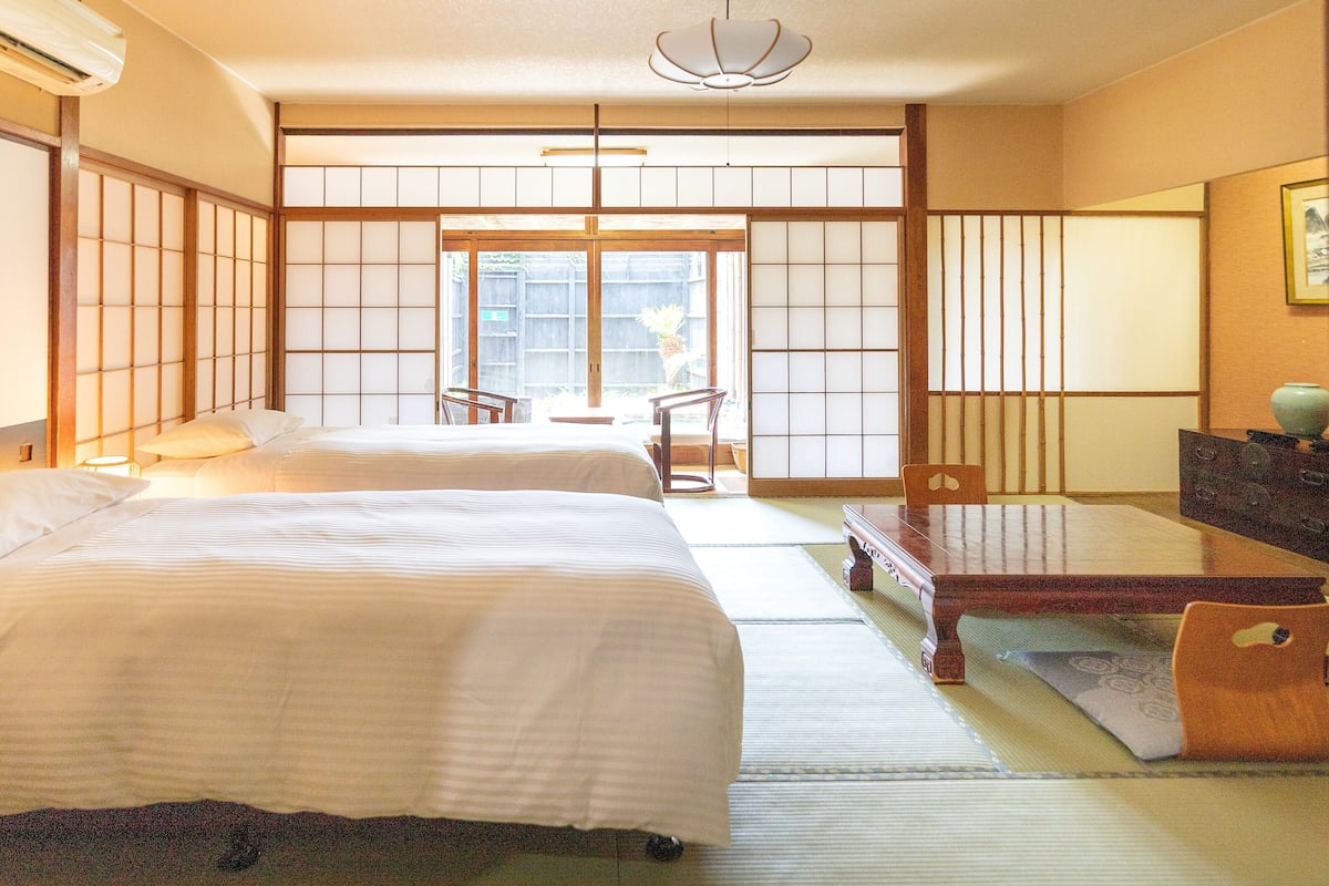 Camera Tradizionale, non fumatori (Japanese Style,Twin Bed,Open Air Bath) | 1 camera, una cassaforte in camera, Wi-Fi gratuito, lenzuola