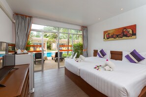 Superior Pool Access | 办公桌、折叠床/加床（额外收费）、免费 WiFi、床单