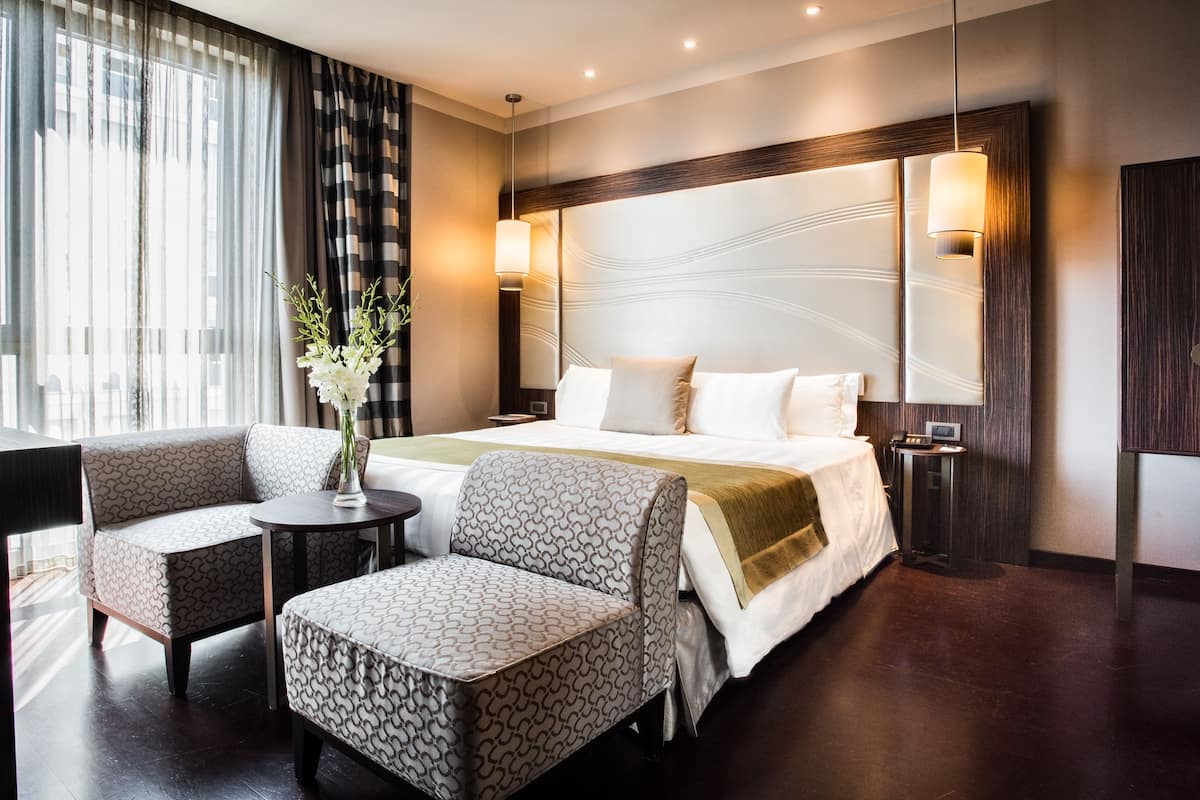 Literie de qualité supérieure, couette en duvet d'oie, minibar