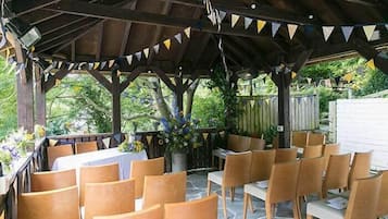 Outdoor wedding area