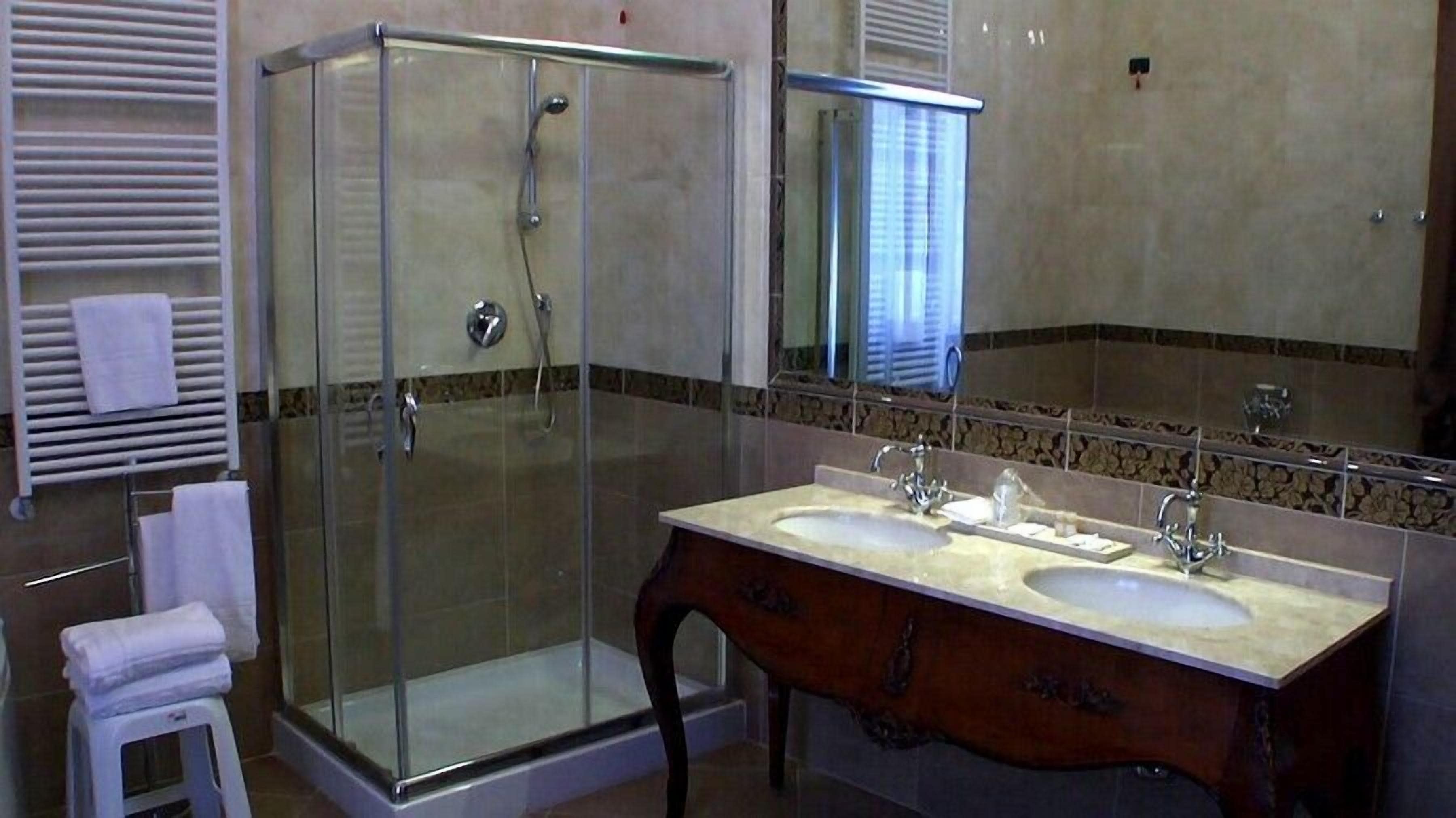 free toiletries, hair dryer, bidet, towels