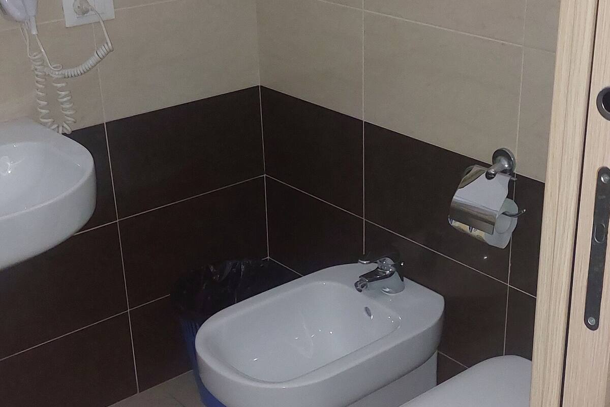 economy room, 1 double bed | bathroom | shower, bidet, towels