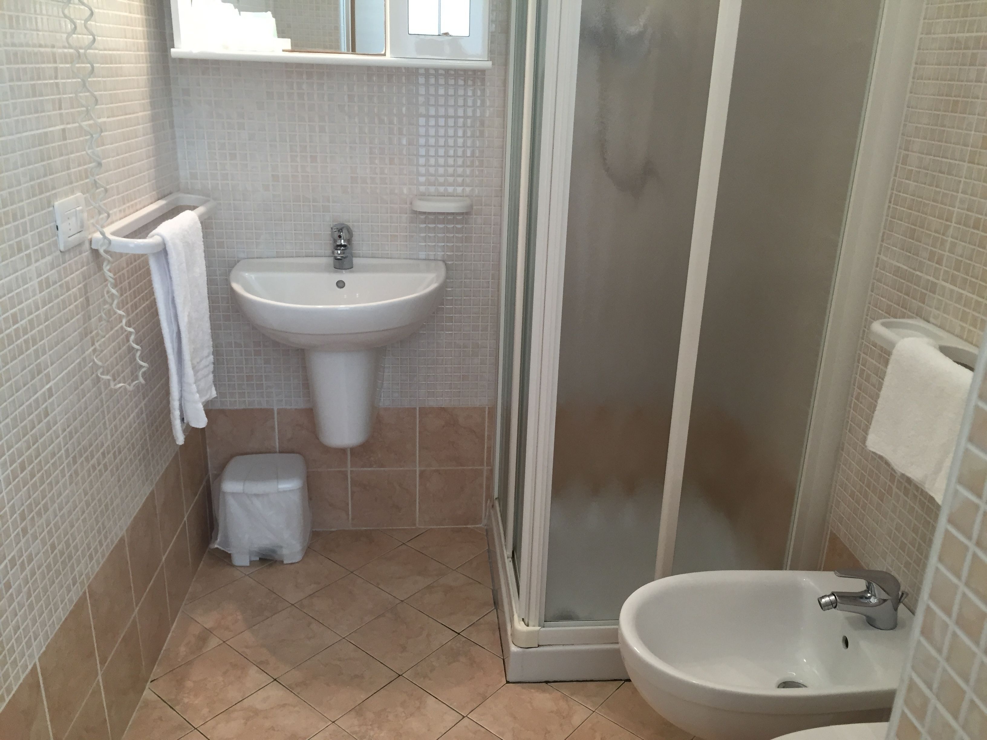 double or twin room | bathroom | shower, free toiletries, hair dryer, bidet