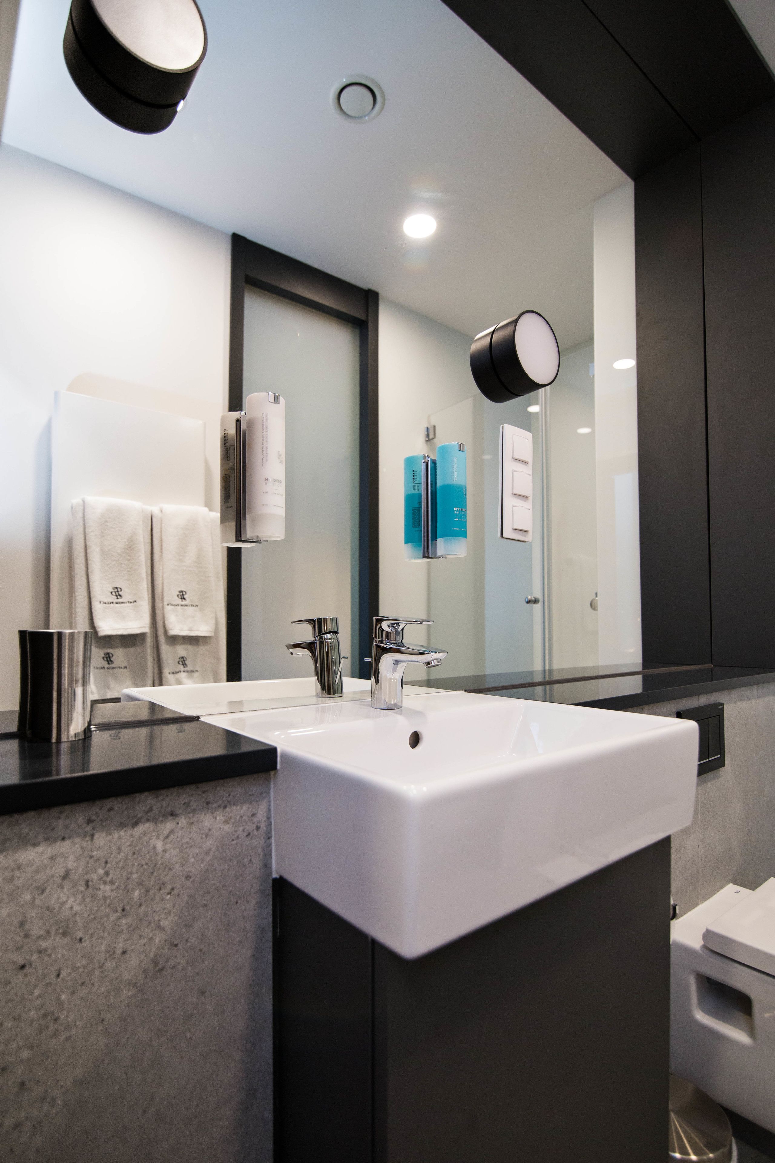 deluxe double or twin room | bathroom | shower, rainfall showerhead, free toiletries, hair dryer