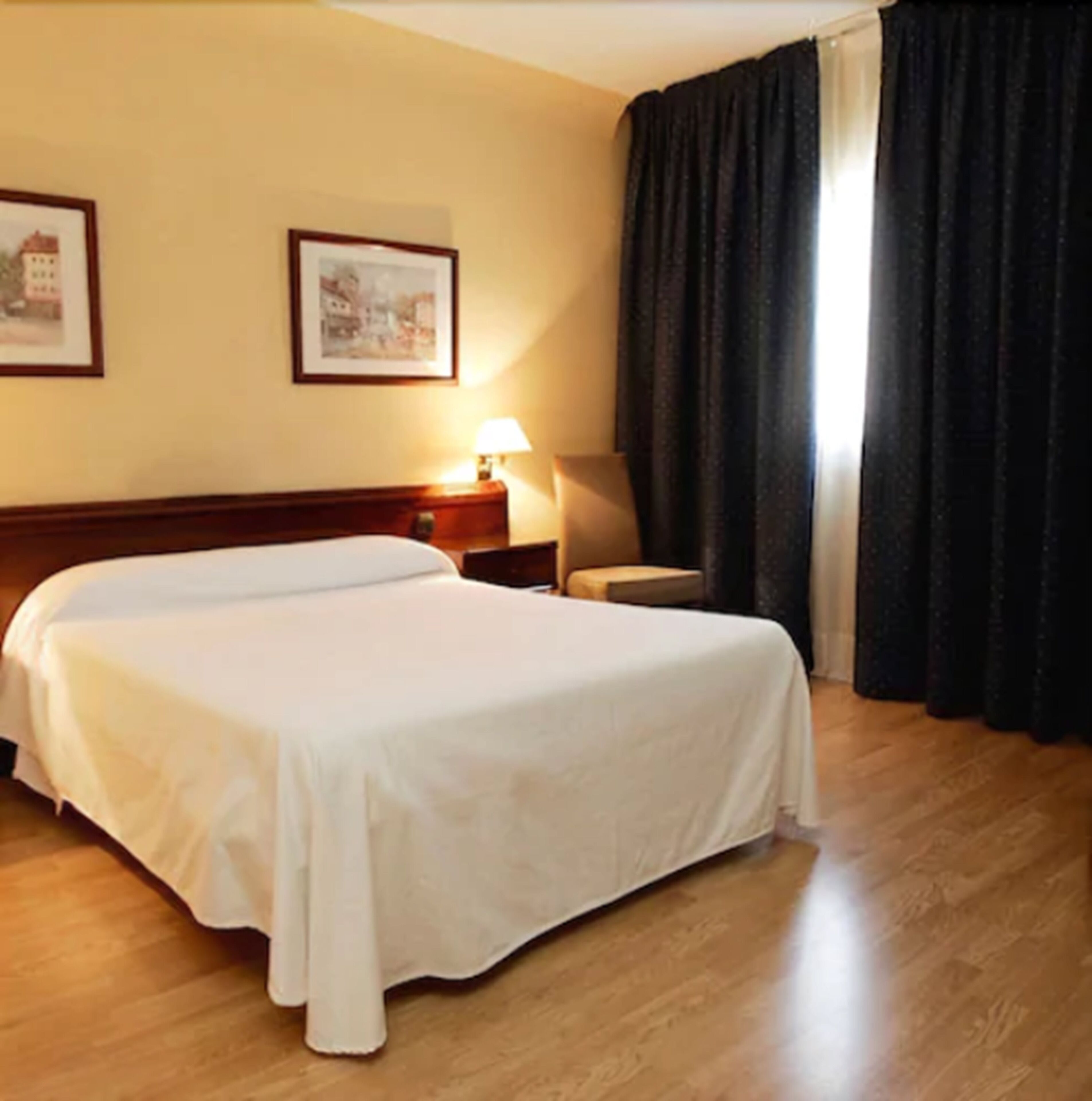 desk, blackout curtains, soundproofing, iron/ironing board